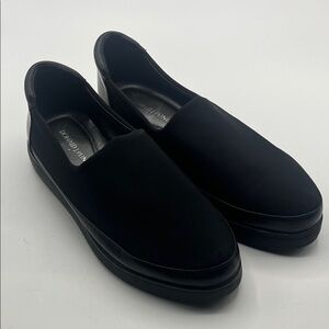Donald J. Pliner Black Slip-On Platform Loafers